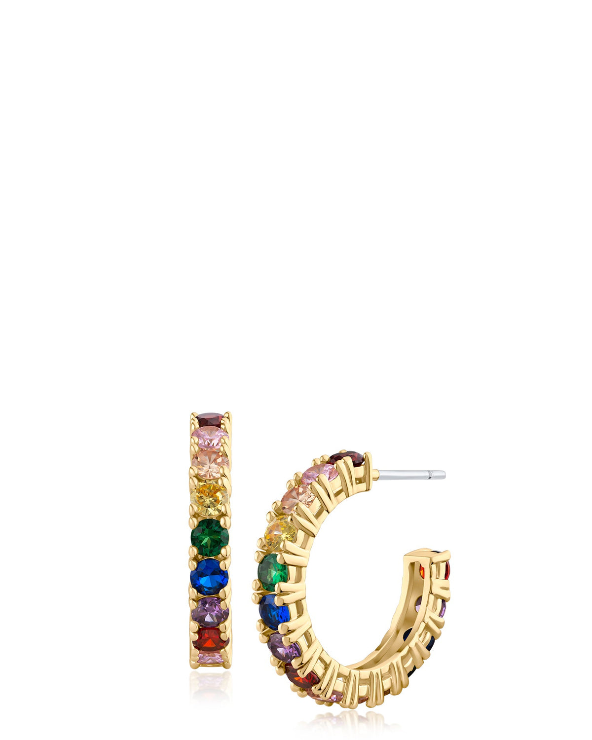 Rainbow Hoop Earrings