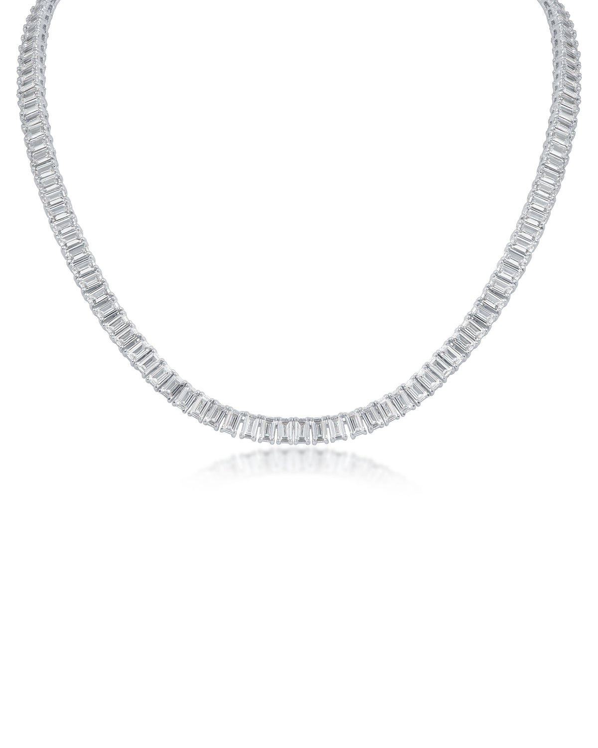 Emerald CZ Tennis Necklace