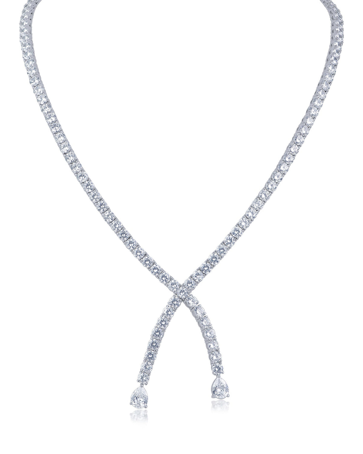 CZ Crossover Necklace