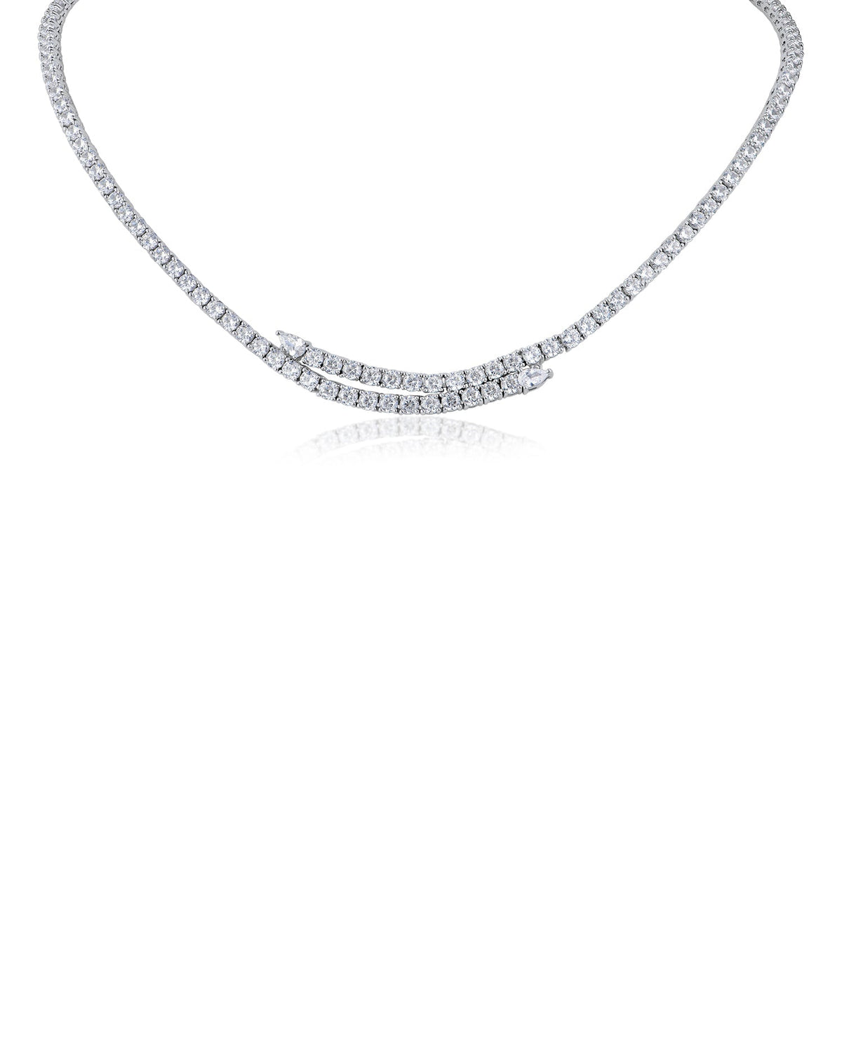 CZ Wrap Tennis Necklace
