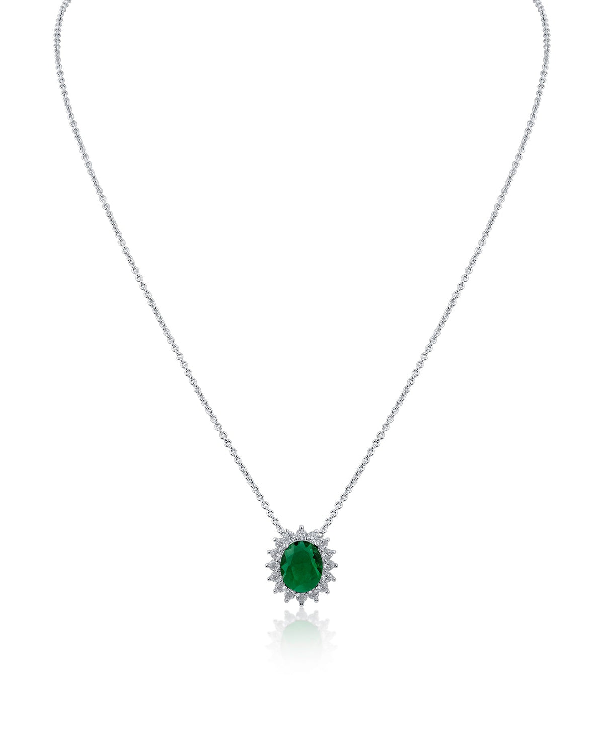 Oval Sapphire Pendant Necklace