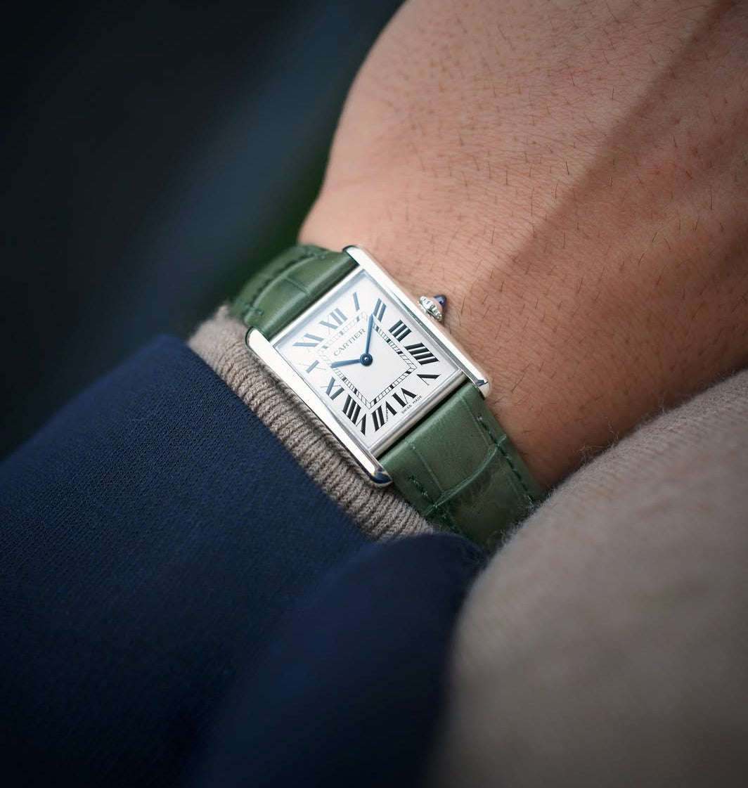 Emerald Green Alligator Leather Watch Strap 18mm