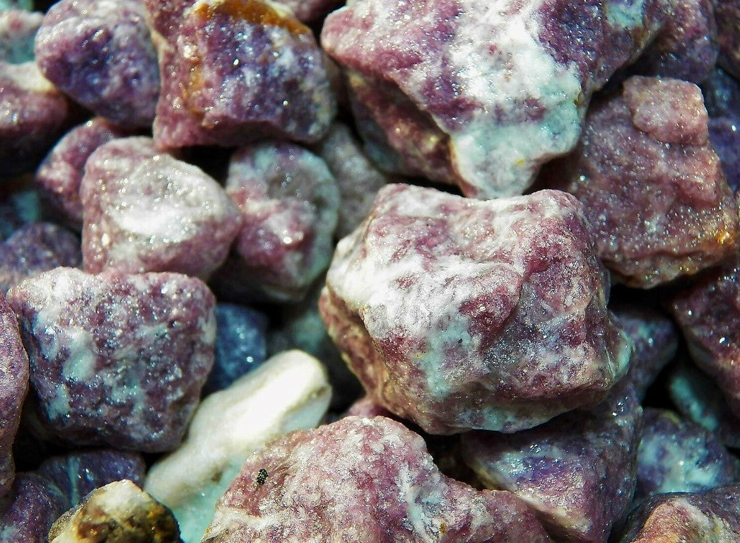 Lepidolite Rough Cut Purple Brazil Natural 1000 Carats Bulk Lot