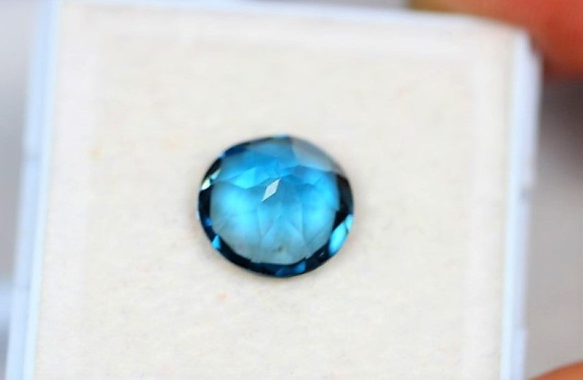 London Blue Topaz Round Cut Natural Calibrated Brazilian