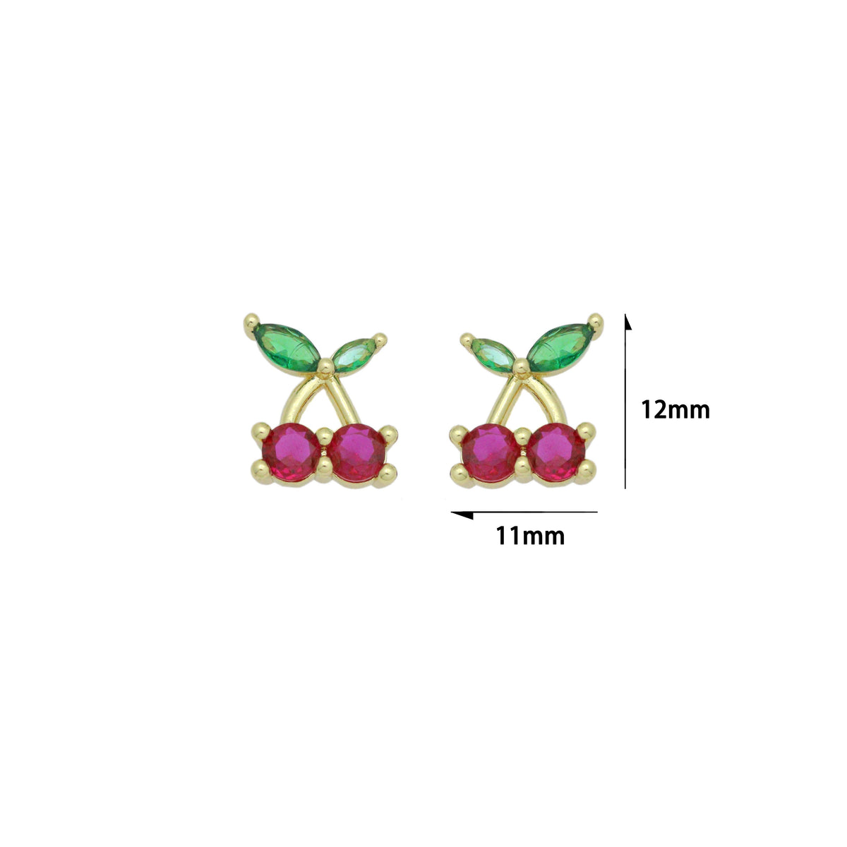 Cute Cherry Stud Earrings, Sku#ML66
