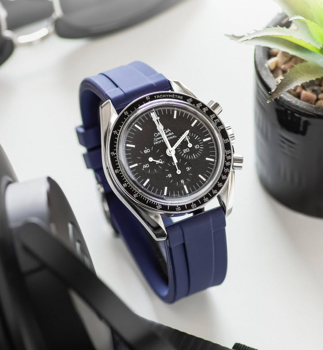 Marine Blue Quick Release Rubber Strap 20mm
