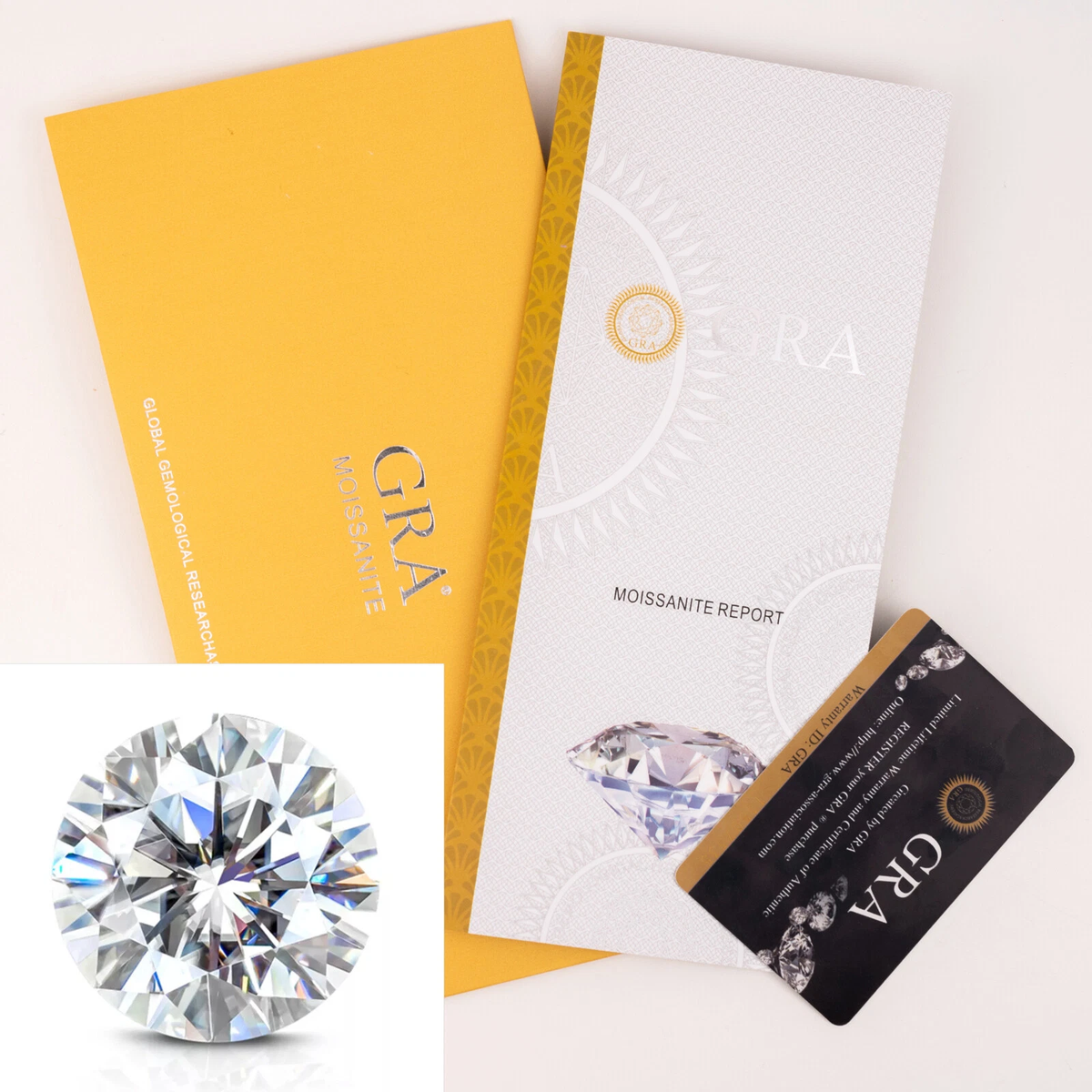 RG093MG B.Tiff 2 ct Moissanite Round Gold Solitaire Engagement Ring