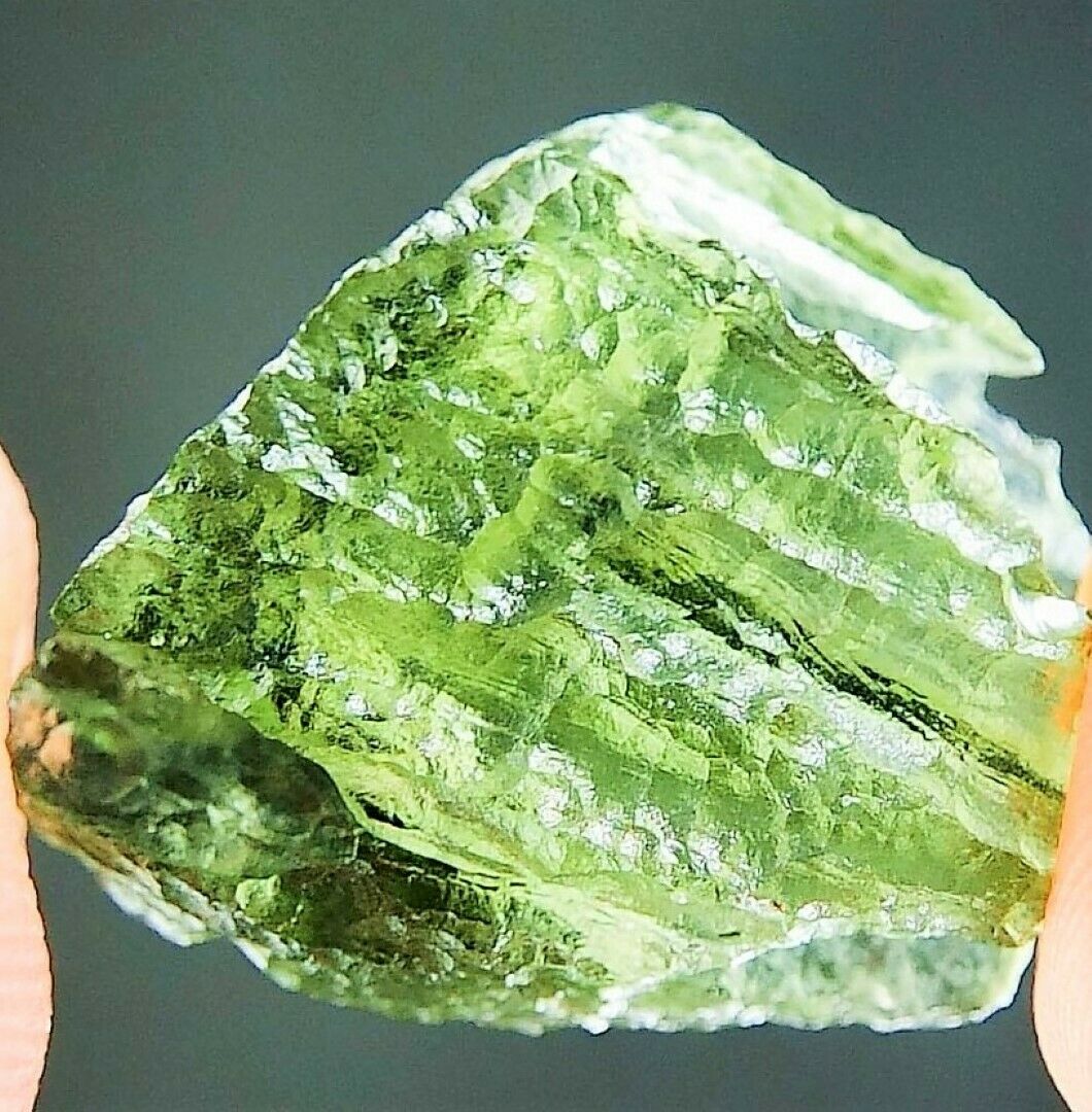 Moldavite Tektite Fragment Meteorite Green Impact Glass Meteor Rock 2g