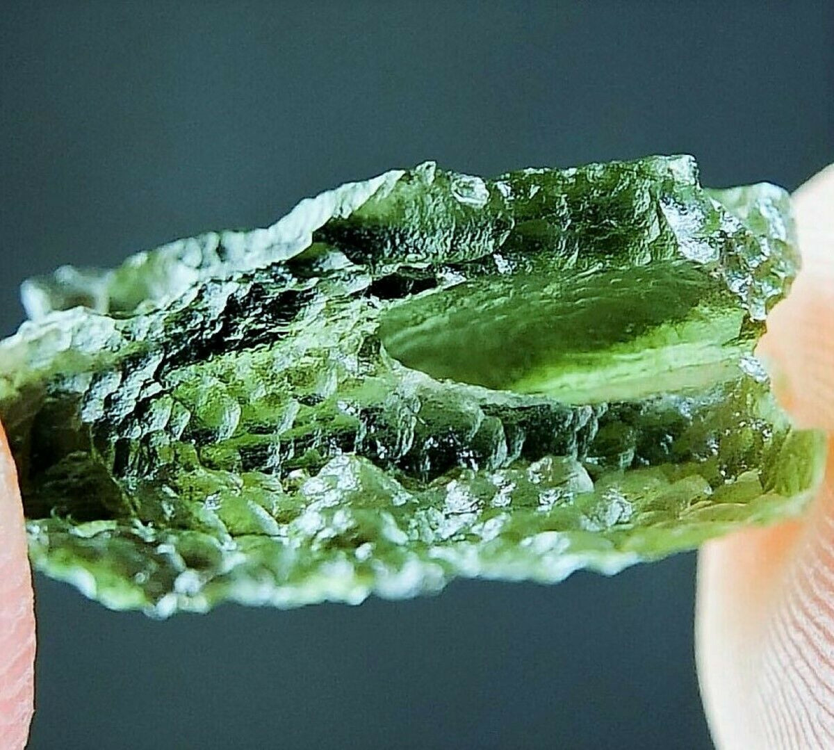 Moldavite Tektite Fragment Meteorite Green Impact Glass Meteor Rock 2g