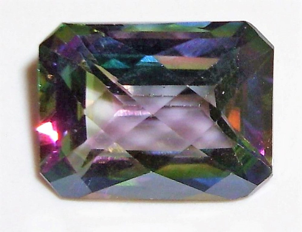 Mystic Topaz Emerald Cut Rainbow Brazilian 6x4mm 1/2 Carat