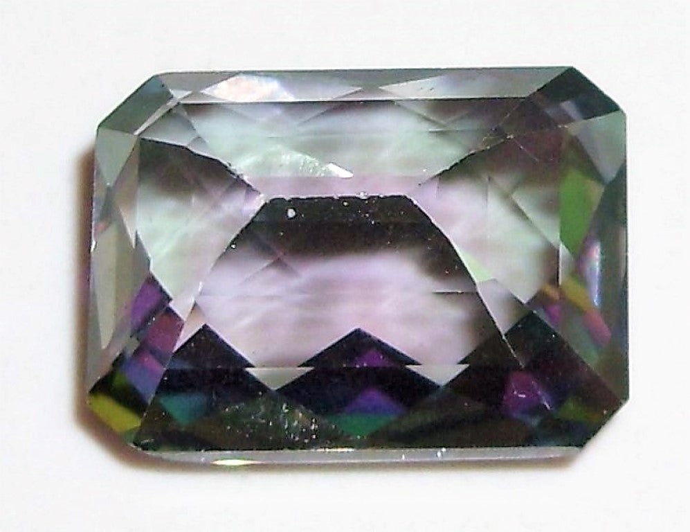 Mystic Topaz Emerald Cut Rainbow Brazilian 6x4mm 1/2 Carat