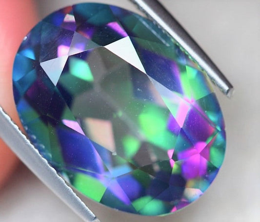 Mystic Topaz Oval Cut Rainbow Brazilian 6x4mm