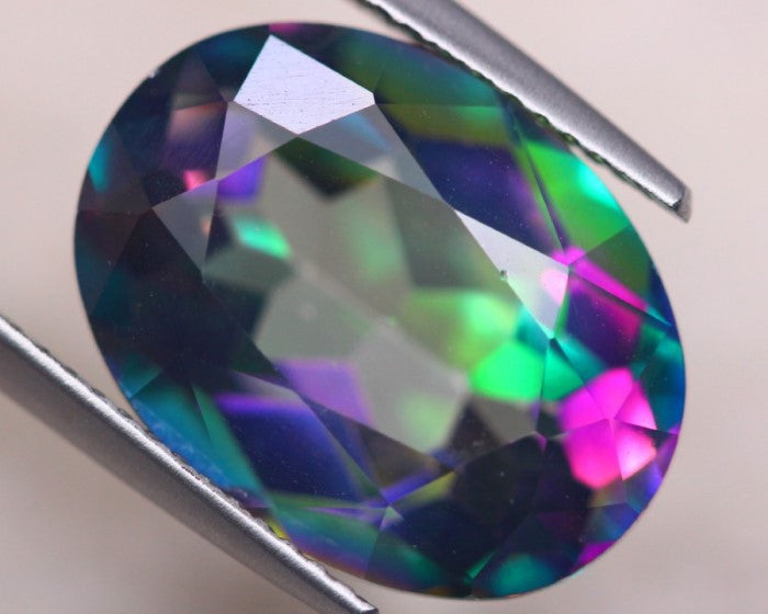 Mystic Topaz Oval Cut Rainbow Brazilian 8x6mm
