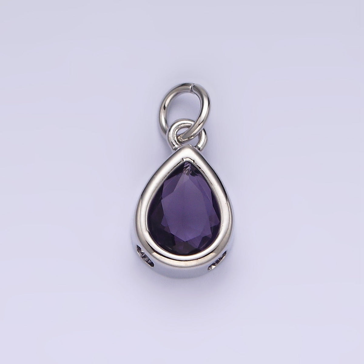 24K Gold Filled 15mm CZ Teardrop Bezel Charm in Gold & Silver | N1625 - N1647