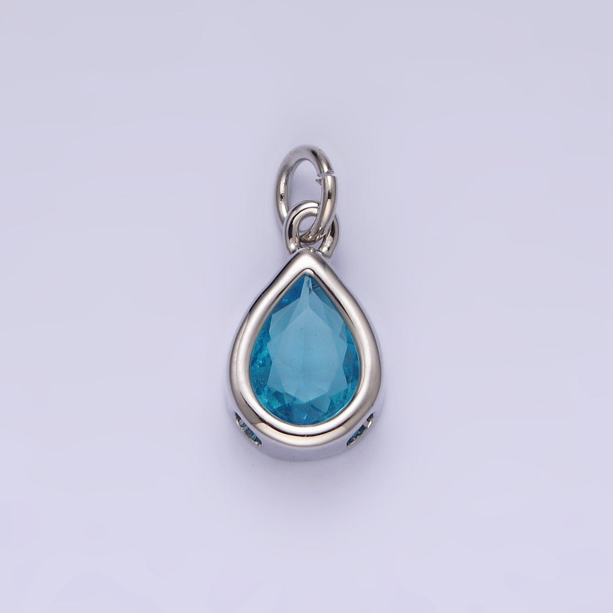 24K Gold Filled 15mm CZ Teardrop Bezel Charm in Gold & Silver | N1625 - N1647