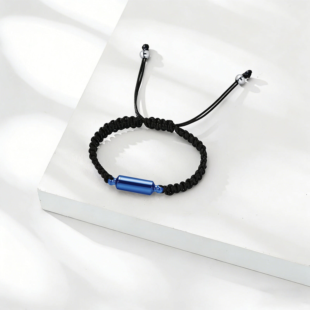 Alloy Blue Cylindrical Cinerary Casket Commemorative Pendant