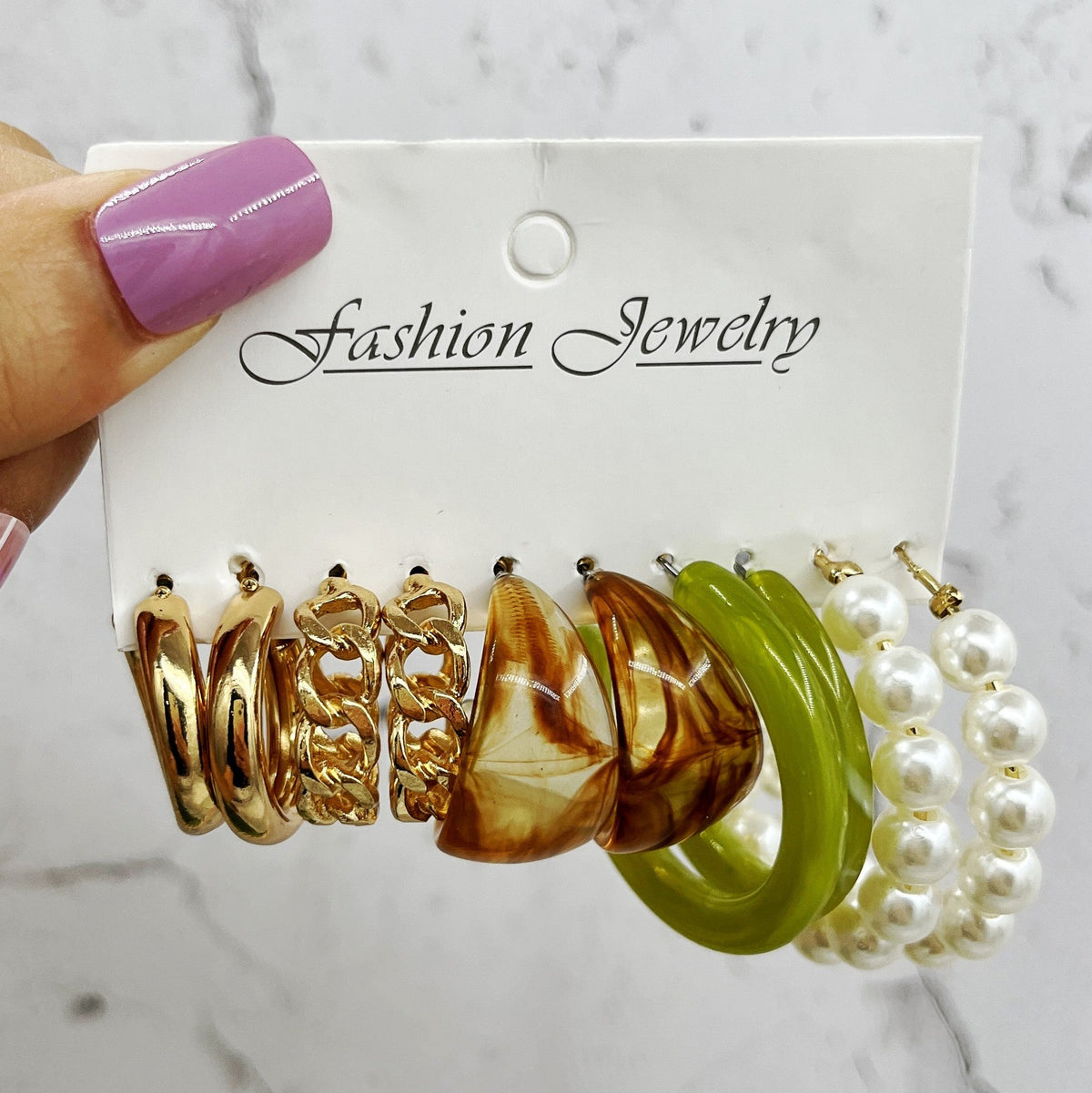 Women's French Retro Circle Pearl For Stud Earrings
