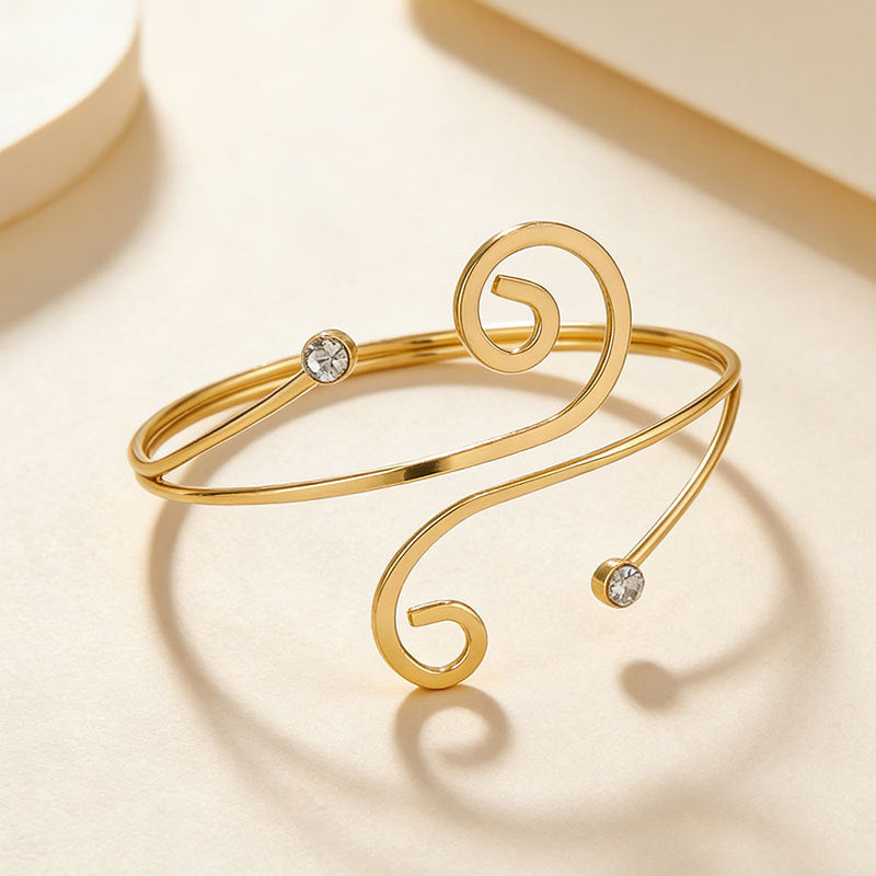 Women's Exaggerated Personality Metal Hollow Geometric Lines Bracelet
