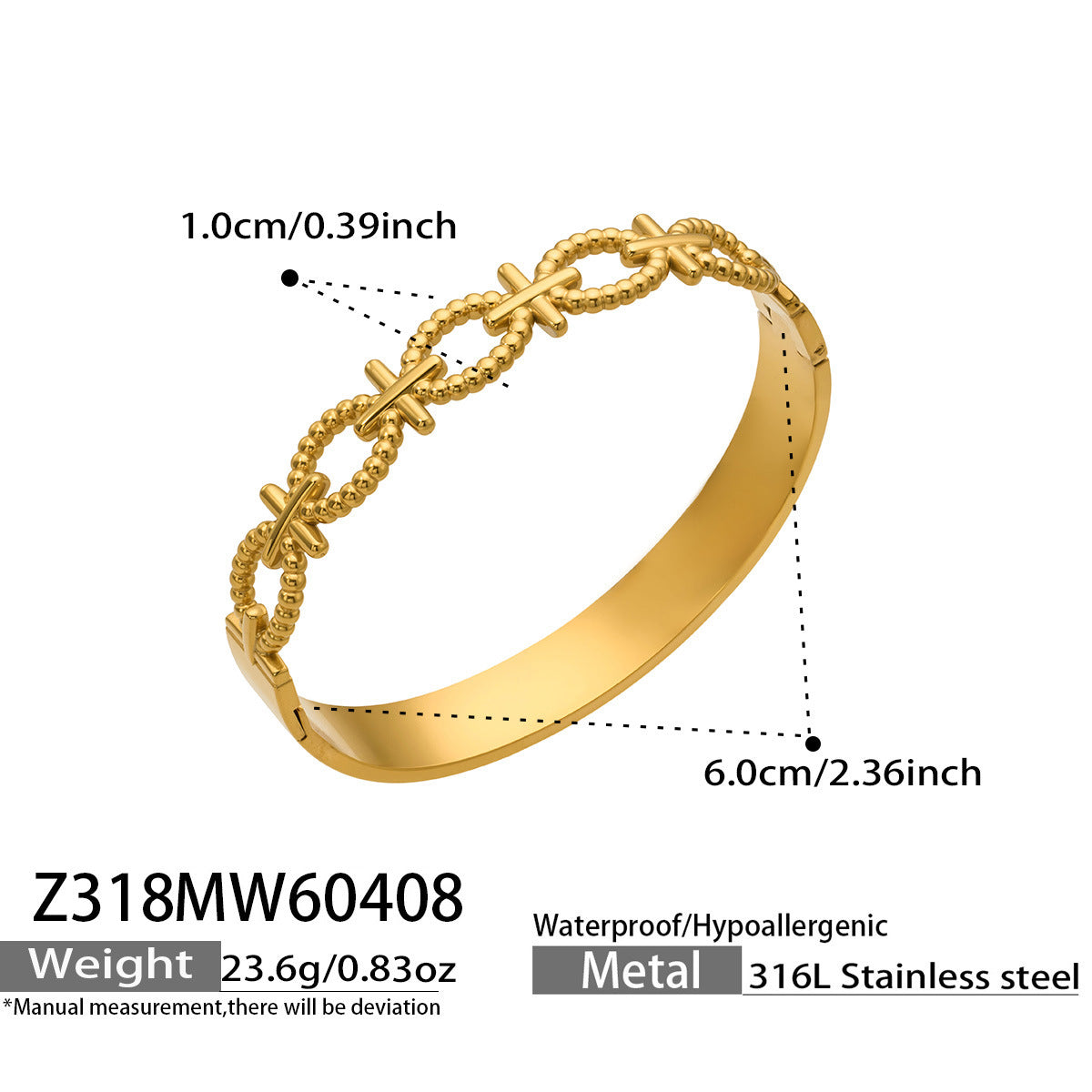 Women's Light Luxury High-grade Stainless Steel Gold Pig Bracelet