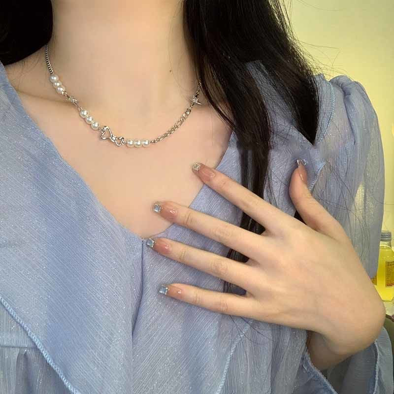 Pearl Stars Trendy Niche High-grade Irregular Sweater Necklaces