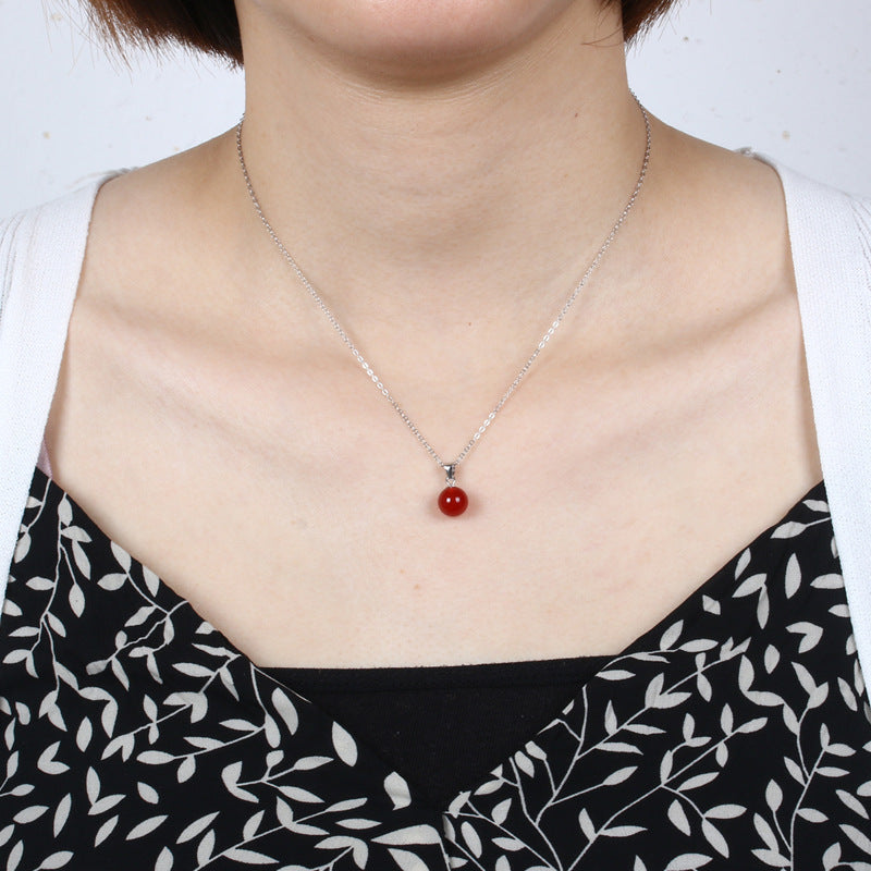 Retro Fashion Agate Ball Palace Style Emerald Pendants