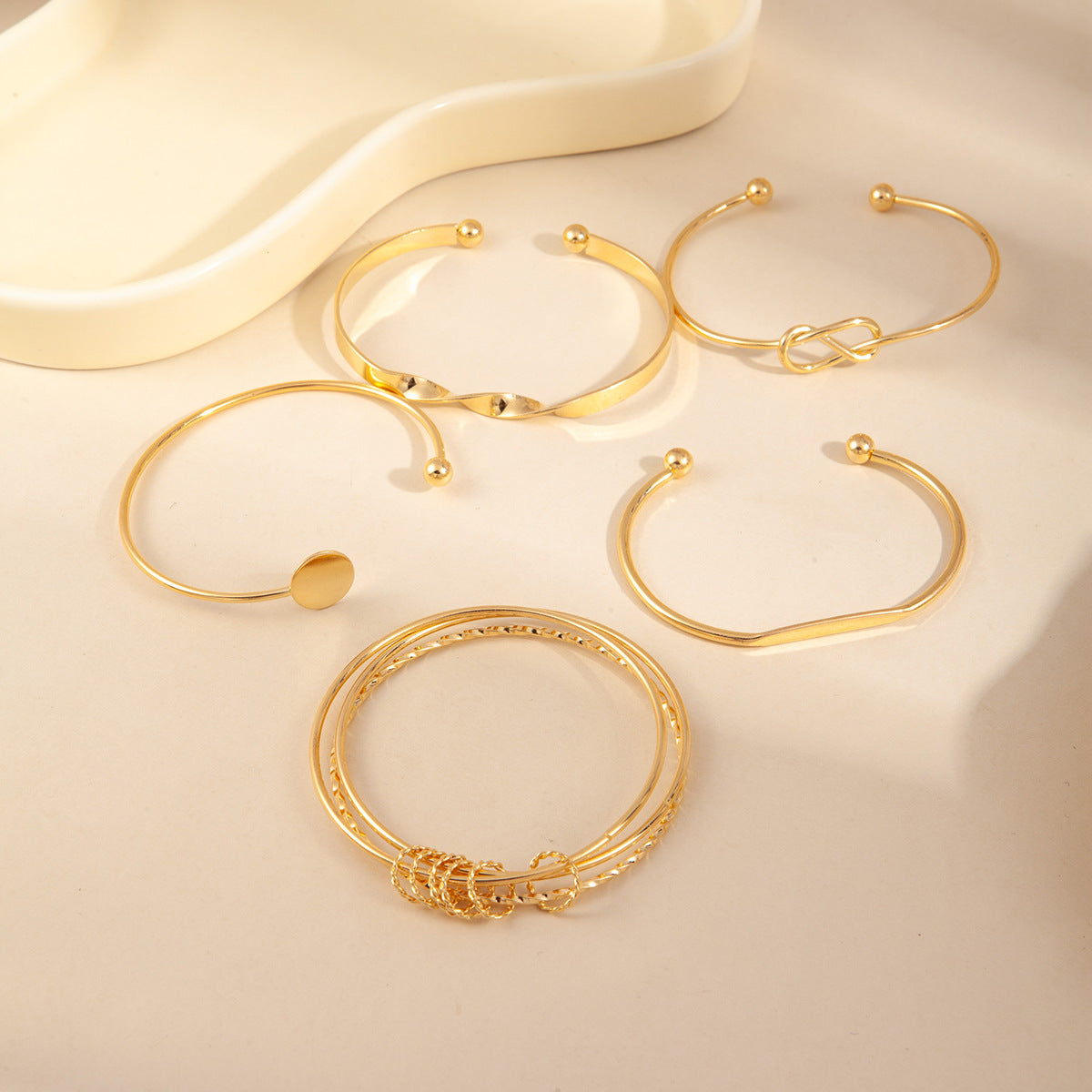 Personalized Exaggerated Simple Geometric Irregular Daily Matching Commuter Open-ended Bracelet