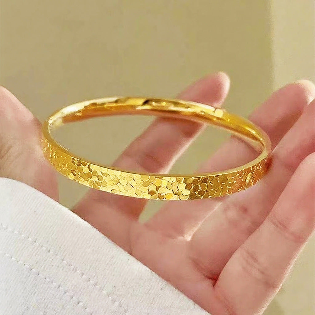 Women's Mush Ice Fashion Glossy Solid Sier Bracelet