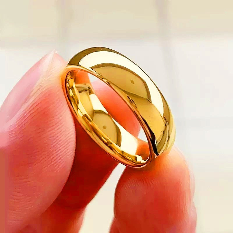 Hop Fashion Loach Back Curved Glossy Rings