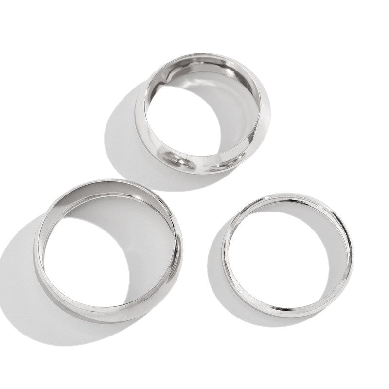 Trendy Exaggerated Metal Texture Glossy Female High Sense Niche Wide Bracelet