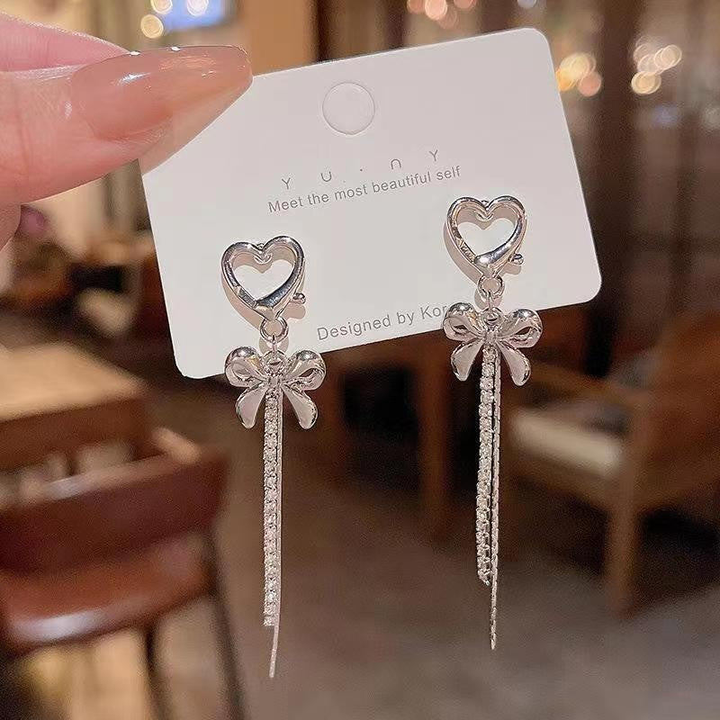 Needle Niche Design Temperament Wild Star River Tassel Simple Light Earrings