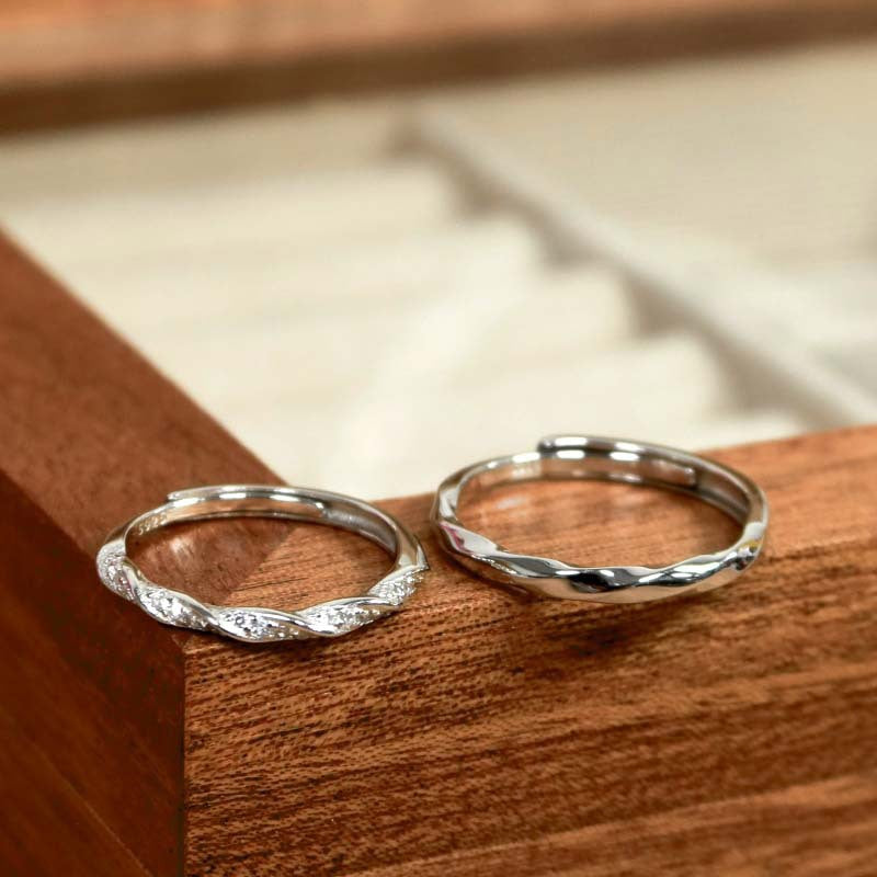 Women's & Men's Couple For Special Interest Light Luxury Zircon Opening Fashion Simple Ring