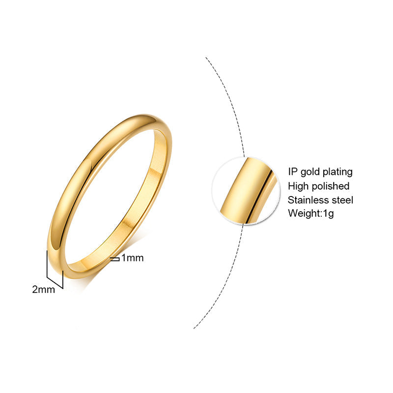 Titanium Steel Stainless Scenery Surface Simple Rings