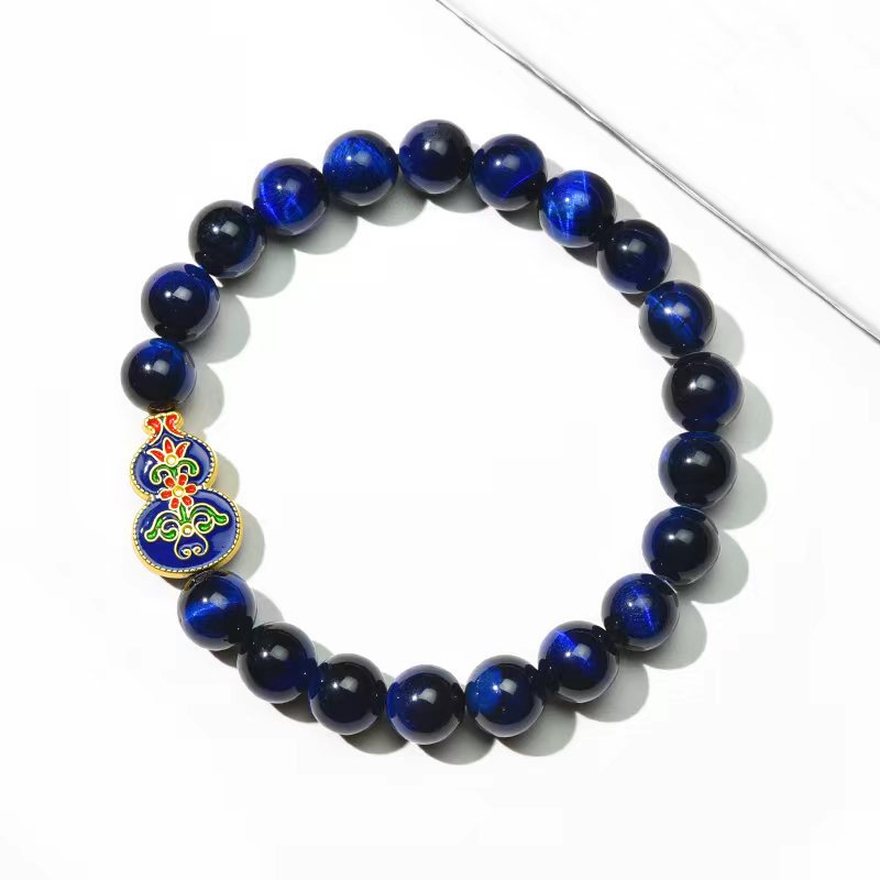 Men's Obsidian Alluvial Gold Lucky Ethnic Style Six Bracelet