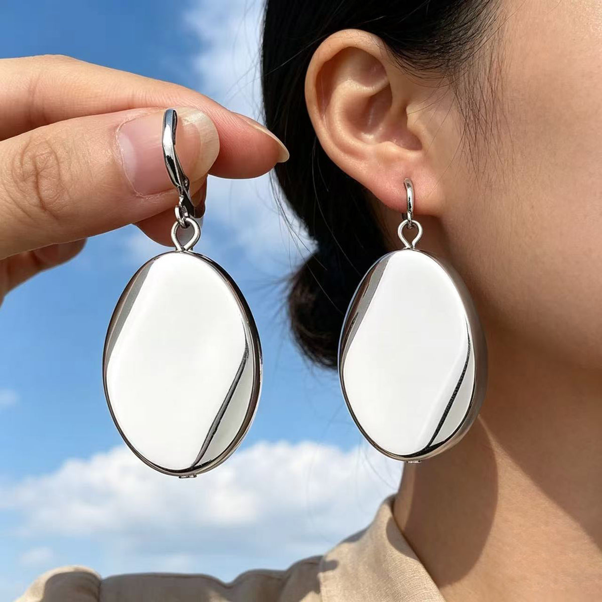 Vintage Sexy Oval Long Y-shaped Sweater Jewelry Set