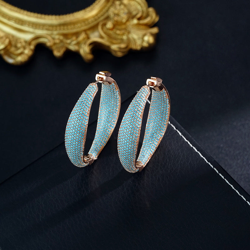 Fashion High-grade Light Luxury Full Of Earrings