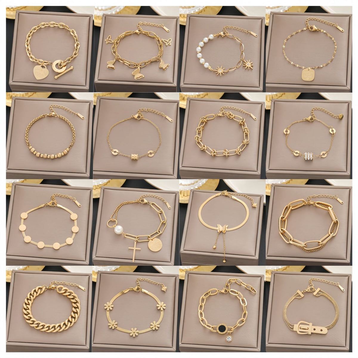 Women's Mei Chen Gold Simple Versatile Personality Affordable Luxury Bracelets