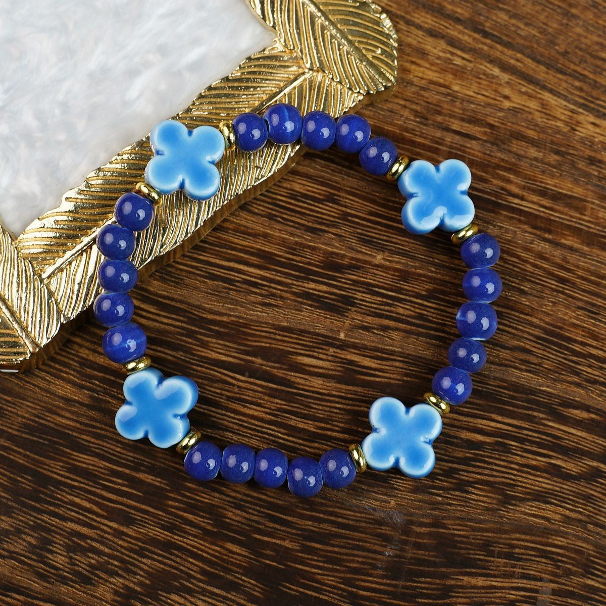 Ceramic Painted Pottery Beads Female Literary Bracelet