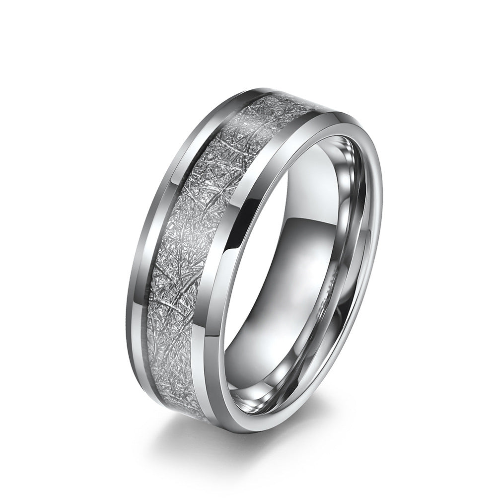 Women's & Men's Tungsten Steel Embedded Ice Silk Niche High Sense Rings