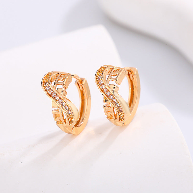 Women's High-grade Night Market Style Graceful Ear Clips Rings