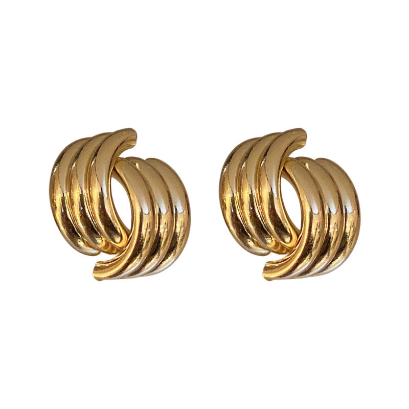 Women's Metal Geometric Staggered Sier Fashion Simple Rings