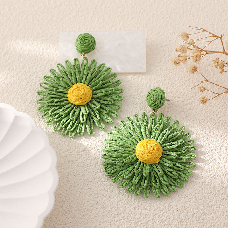 High-grade Hand-woven Raffia Fashion Trip Shoot Rings