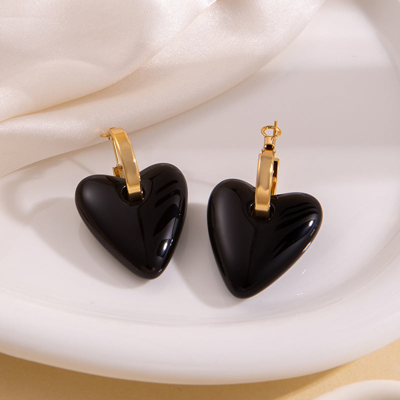 Stainless Steel Love Fashion Sweet Resin Simple Rings