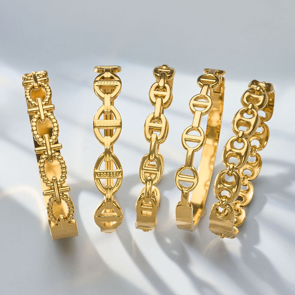 Women's Light Luxury High-grade Stainless Steel Gold Pig Bracelet