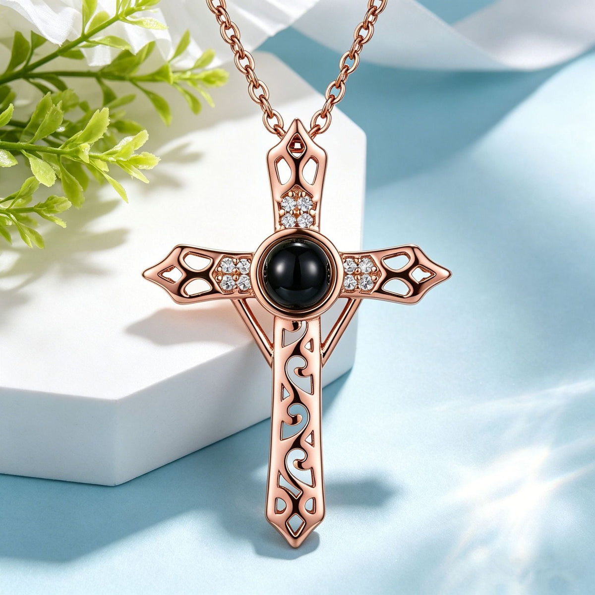 Projection Customizable Family Clavicle Chain Commemorative Necklace