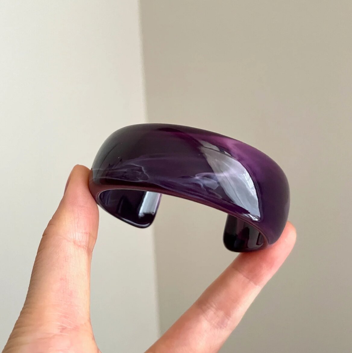 Acrylic Irregular Retro Unique Design Niche Simple Bracelet