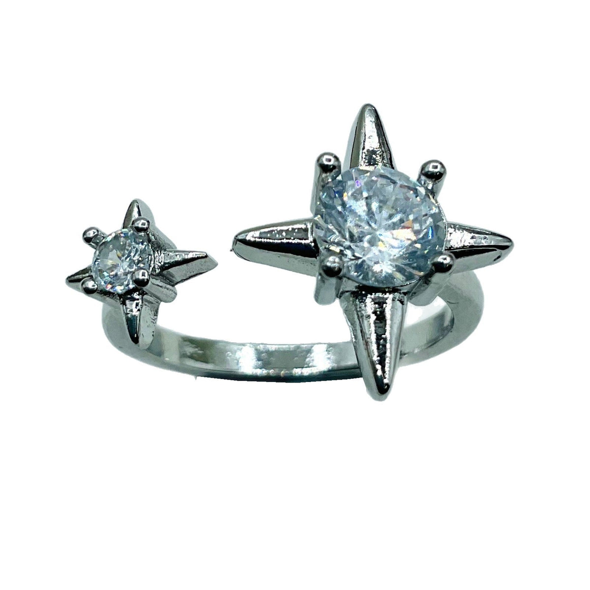 Stars Female Open High Sense Asterism Shining Zircon Dopamine Colored Ring
