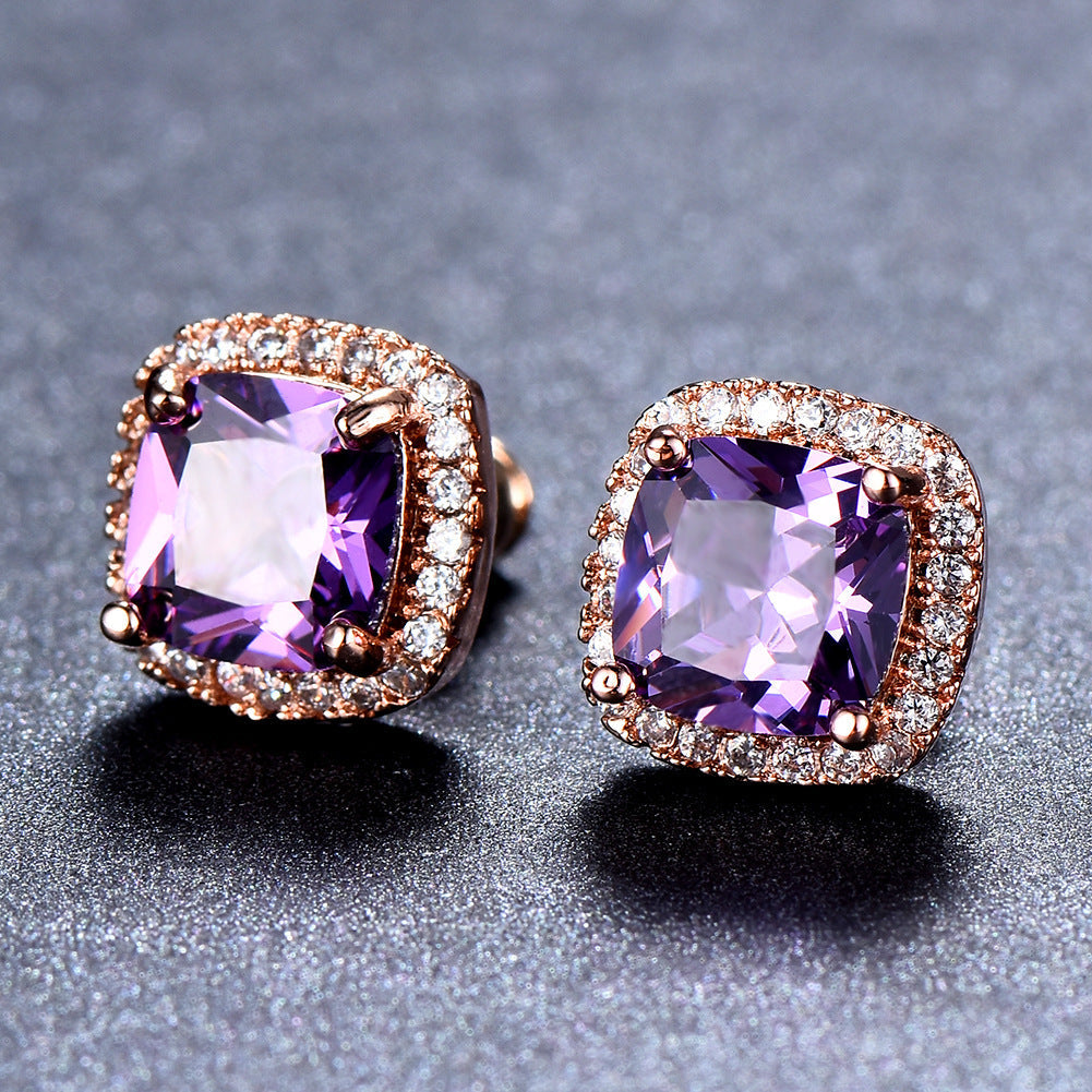 Korean Style Fashion Ear Clips Diamond Full Rhinestone Zircon Earrings