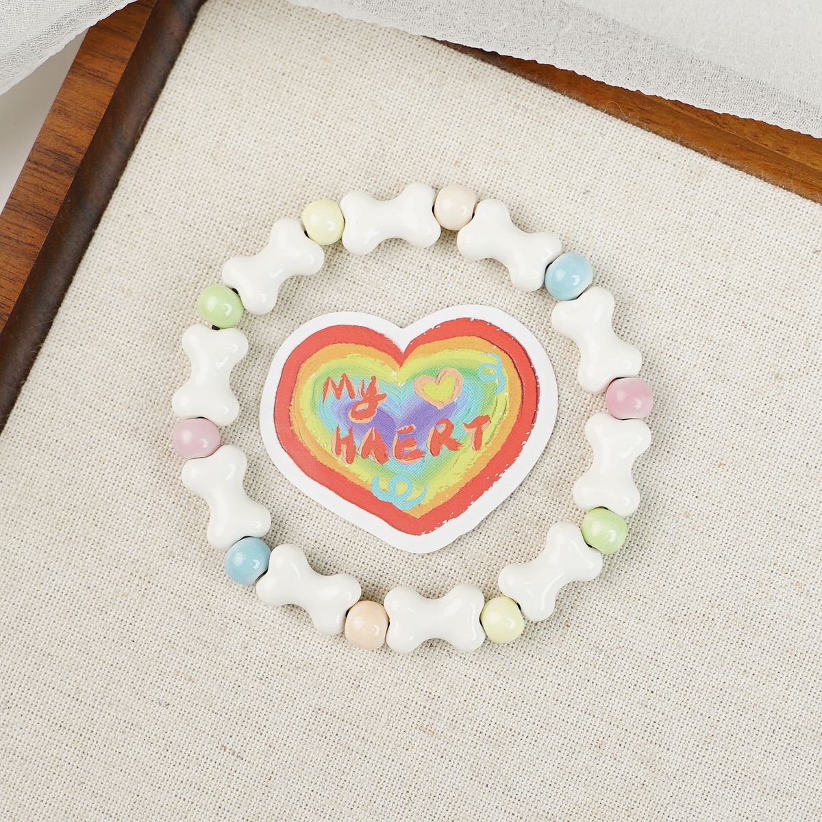 Ceramic Painted Pottery Beads Female Literary Bracelet