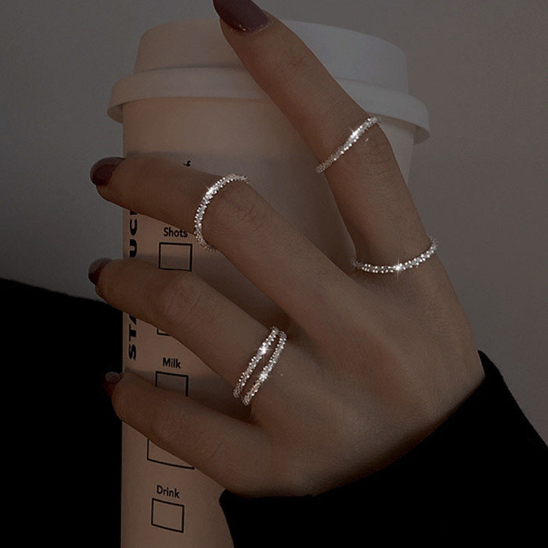 Women's French Retro Simple Light Luxury High-grade Cold Style Index Finger Ring
