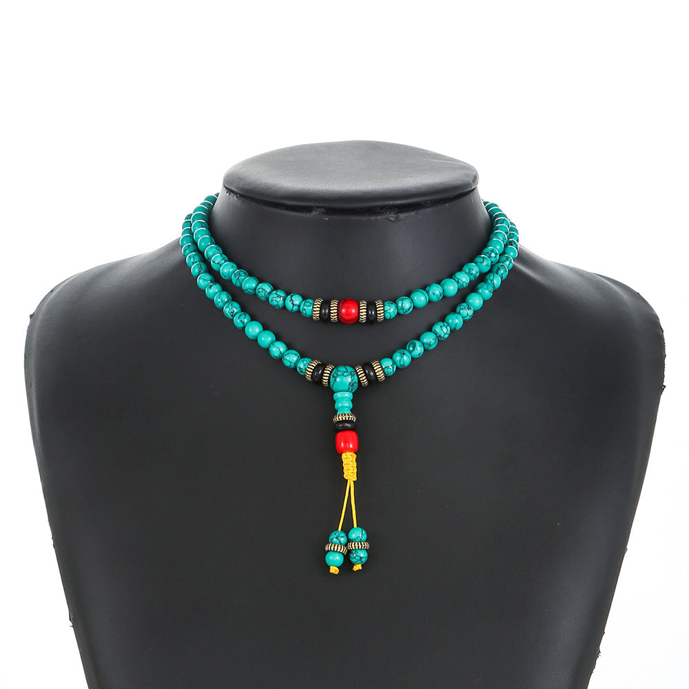 Women's & Men's Turquoise Beads Tibetan Ethnic Style Bracelets